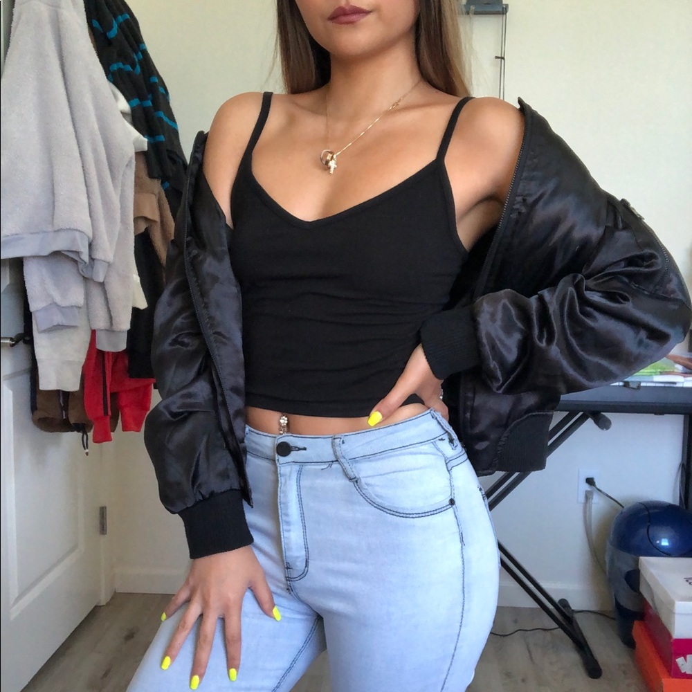 Black Bomber Jacket